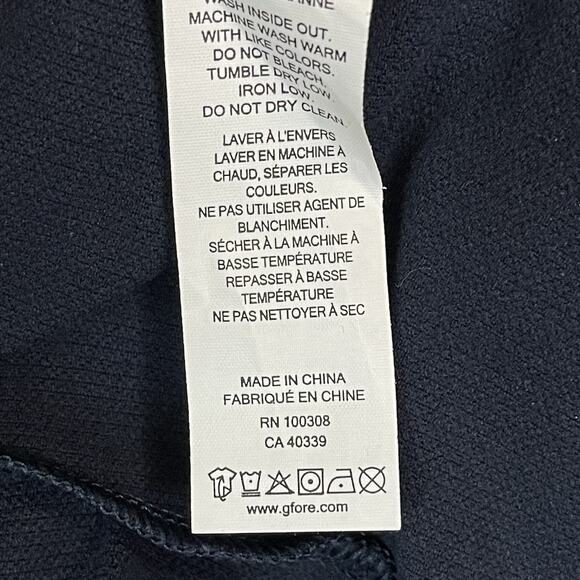 G Fore Pullover Mens L Blue Tech Jersey Golf 1/2 Zip Long Sleeve Stretch - Picture 10 of 13